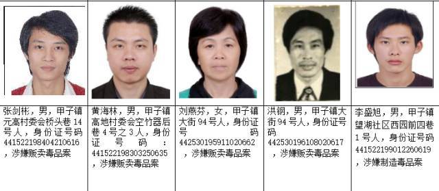 陆丰最新发布：通缉在逃犯人高清画像曝光